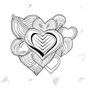 heart with 91 in it tattoo design idea