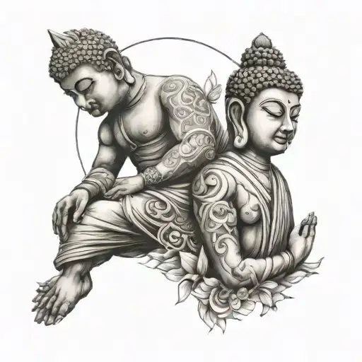 Buddha and Pankaj tattoo design idea