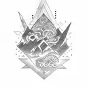 God is greater than the highs and lows tattoo design idea