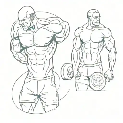 muscle sports tattoo design idea