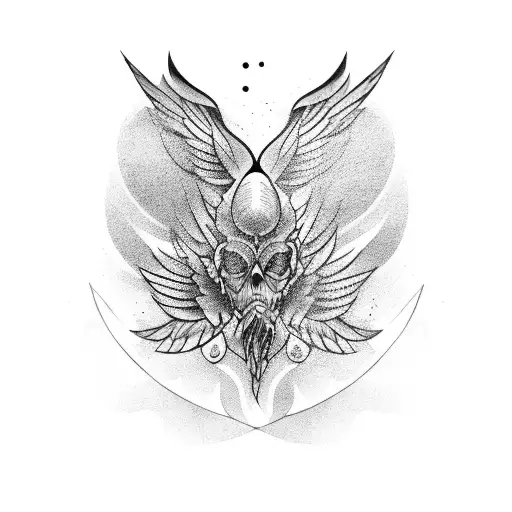 Wing tattoo design idea