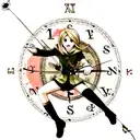 Arrow breaking clock and compass tattoo design idea