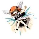 falling angel tattoo design idea