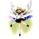 falling angel tattoo design idea