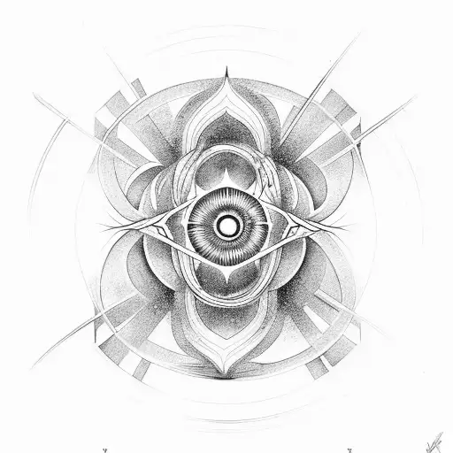 vitruvian and fibonacci and universe tattoo design idea