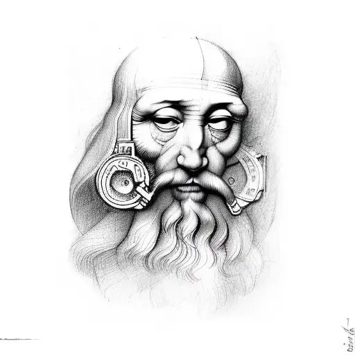 drawings of inventions by leonardo da vinci tattoo design idea