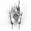 beksinski bones hand tattoo design idea