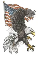 American pride, flag, bald eagle, incorporate technology, tesla, constitution, masculine tattoo design idea