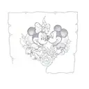 mickey mouse and minnie mouse tattoo design idea