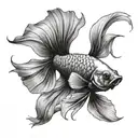 siamese fighting fish tattoo design idea