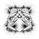 pyramid of eyes fractal tattoo design idea
