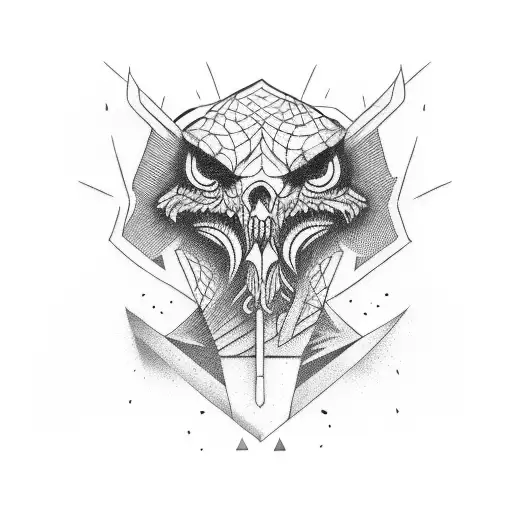 skateboard dark tattoo design idea