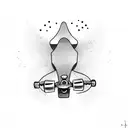 skateboard dark tattoo design idea