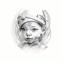 mom tattoo withkids name Sara, Maya, and Aida tattoo design idea