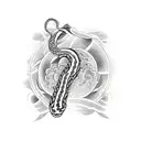 Dagger with a snake tattoo design idea