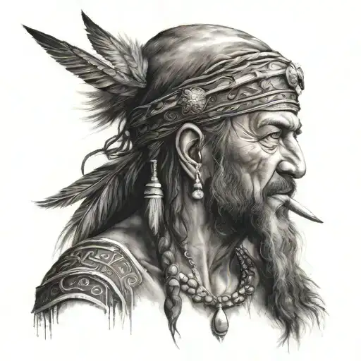 Turkish Tengri tattoo design idea