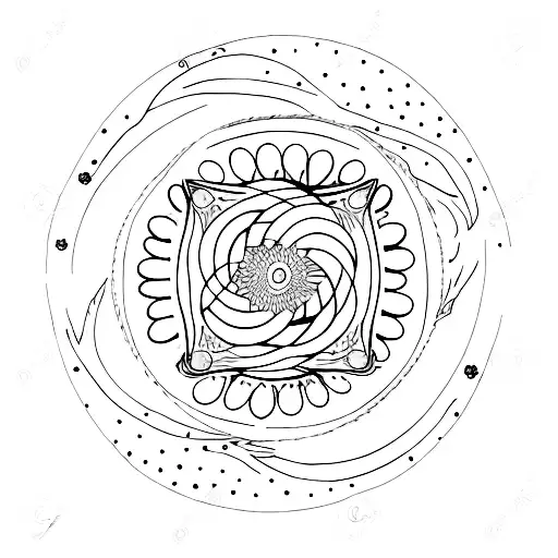 phases of moon tattoo design idea