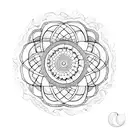 phases of moon tattoo design idea