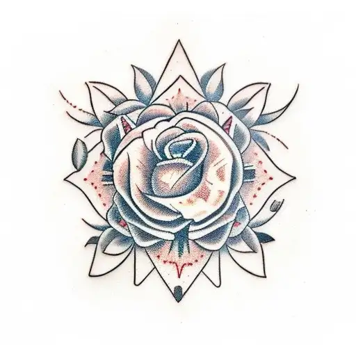 flor de lótus  tattoo design idea