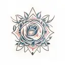flor de lótus  tattoo design idea