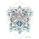 flor de lótus  tattoo design idea