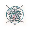 flor de lótus  tattoo design idea