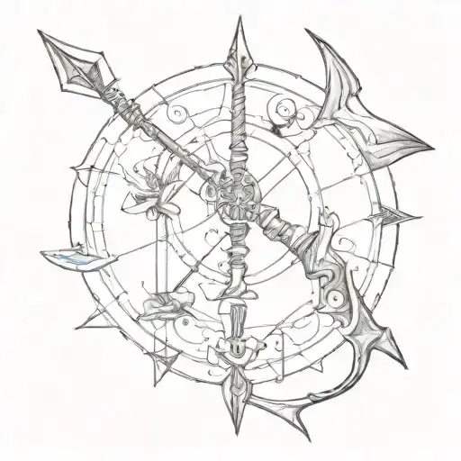 bow and  arrow tattoo design idea
