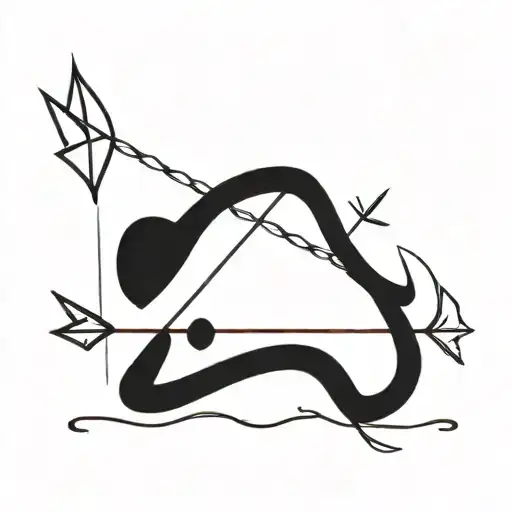 bow and  arrow tattoo design idea