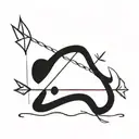 bow and  arrow tattoo design idea