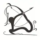 bow and  arrow tattoo design idea