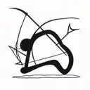 bow and  arrow tattoo design idea