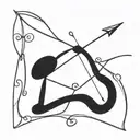 bow and  arrow tattoo design idea