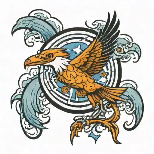 Laughter and air force tattoo design idea