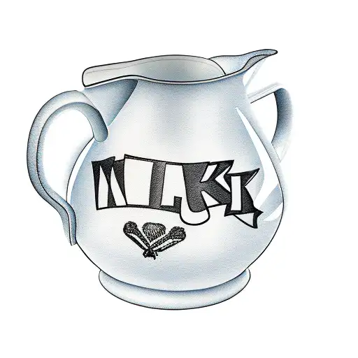 milk jug tattoo design idea