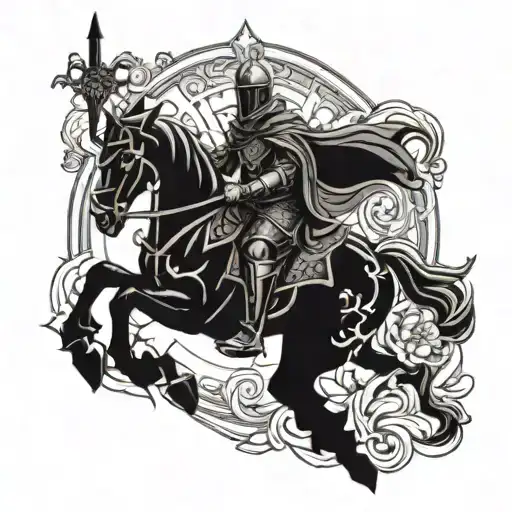 black knight tattoo design idea