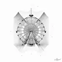 ferris wheel tattoo design idea