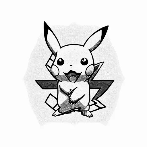 crazy Pikachu tshirt design mockup printable cover tattoo isolated vector  illustration artwork 30024904 Stock Photo at Vecteezy