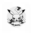 pikachu tattoo design idea