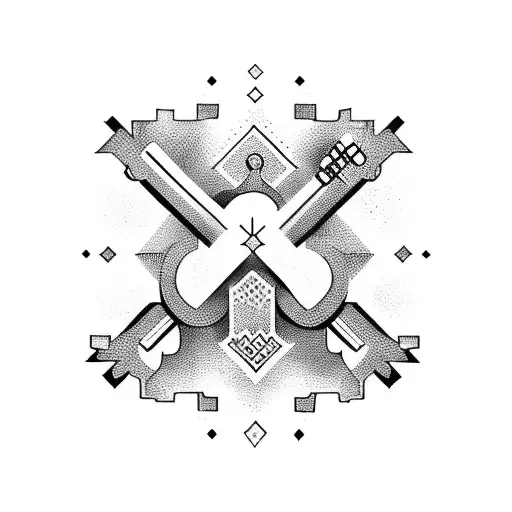 family cross loyalty plumbing  tattoo design idea