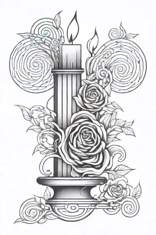 fibonacci sequence with trading candles intertwined   tattoo design idea