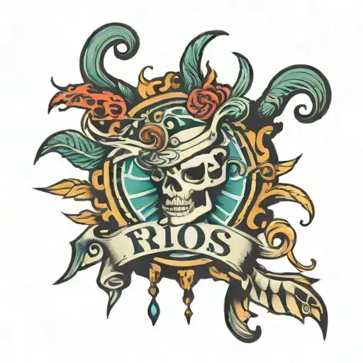 last name rios tattoo design idea
