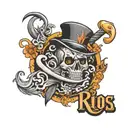last name rios tattoo design idea