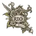 last name rios tattoo design idea