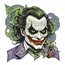 joker mask tattoo design idea
