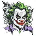 joker mask tattoo design idea