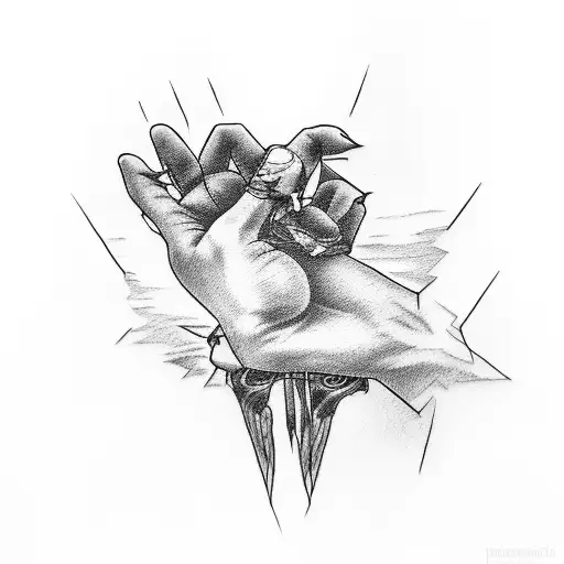 pain and suffering hand tattoo tattoo design idea