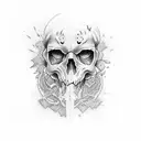 pain and suffering tattoo design idea