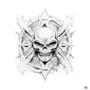 pain and suffering devil's work tattoo design idea