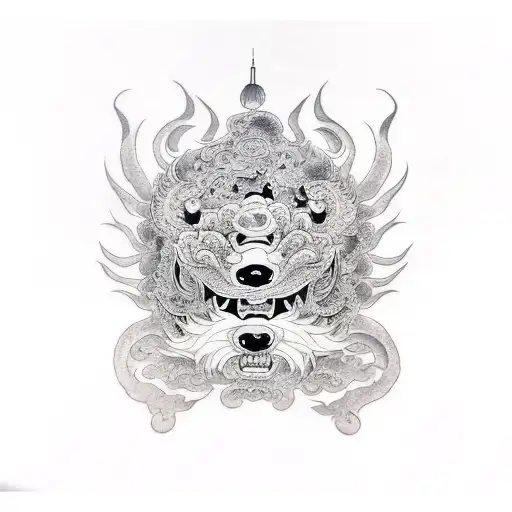 Foo Dog tattoo design idea