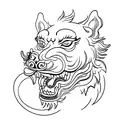 Foo Dog tattoo design idea